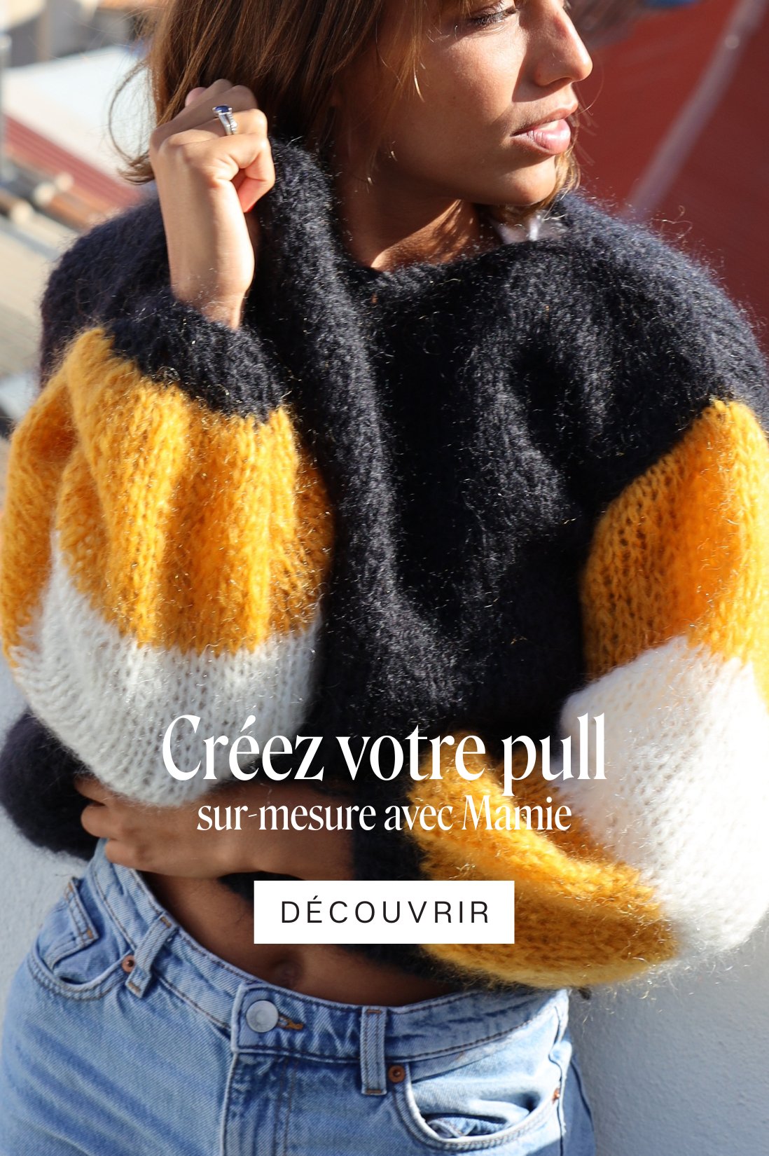 Pull laine femme online fait main