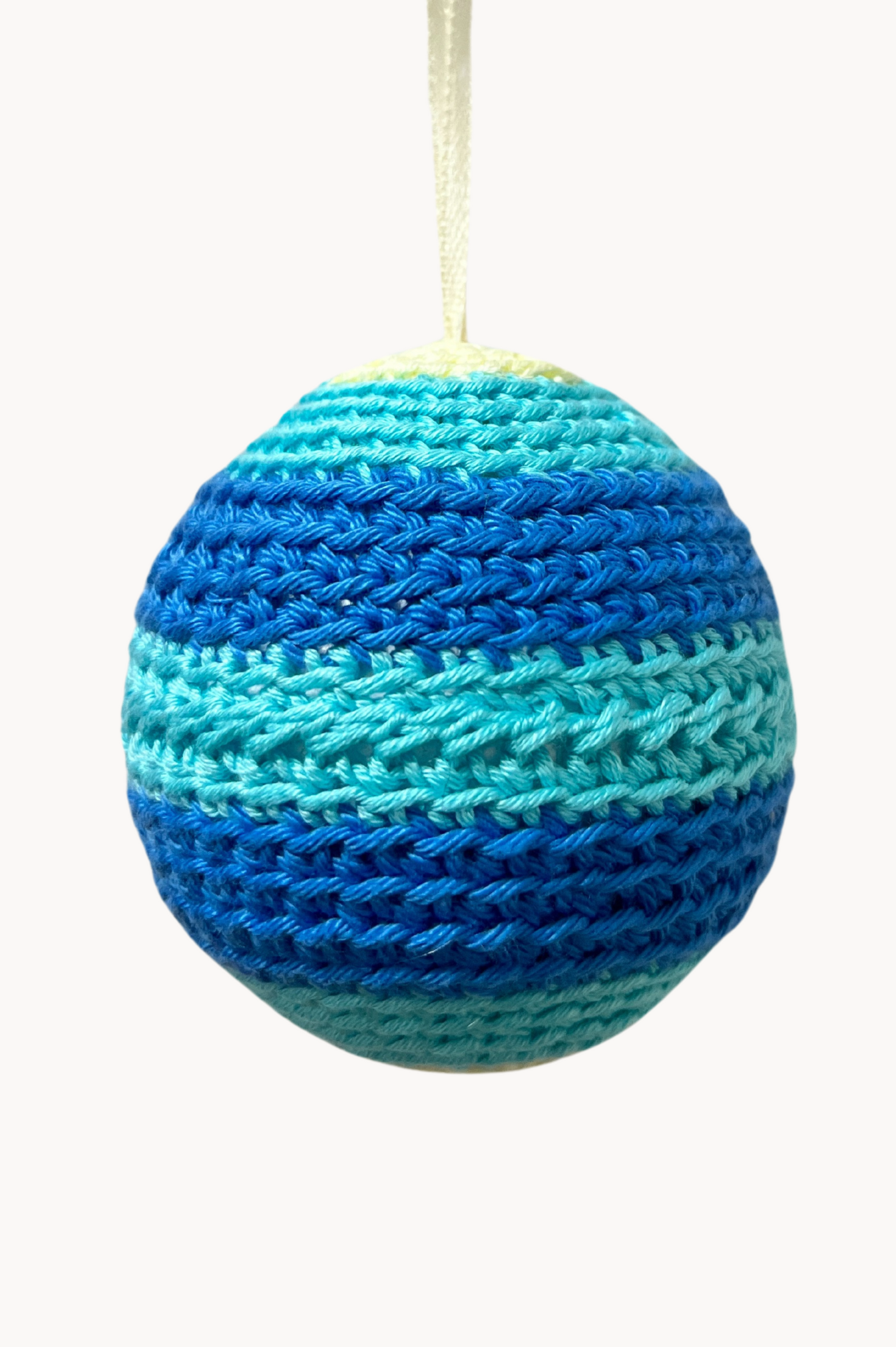 Boule de Noël crochet - bleu