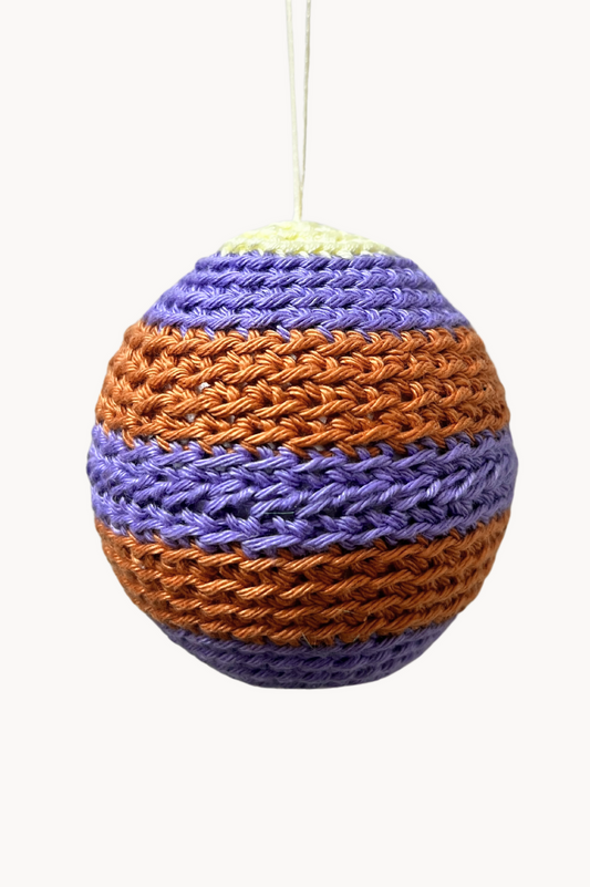 Boule de Noël crochet - violet