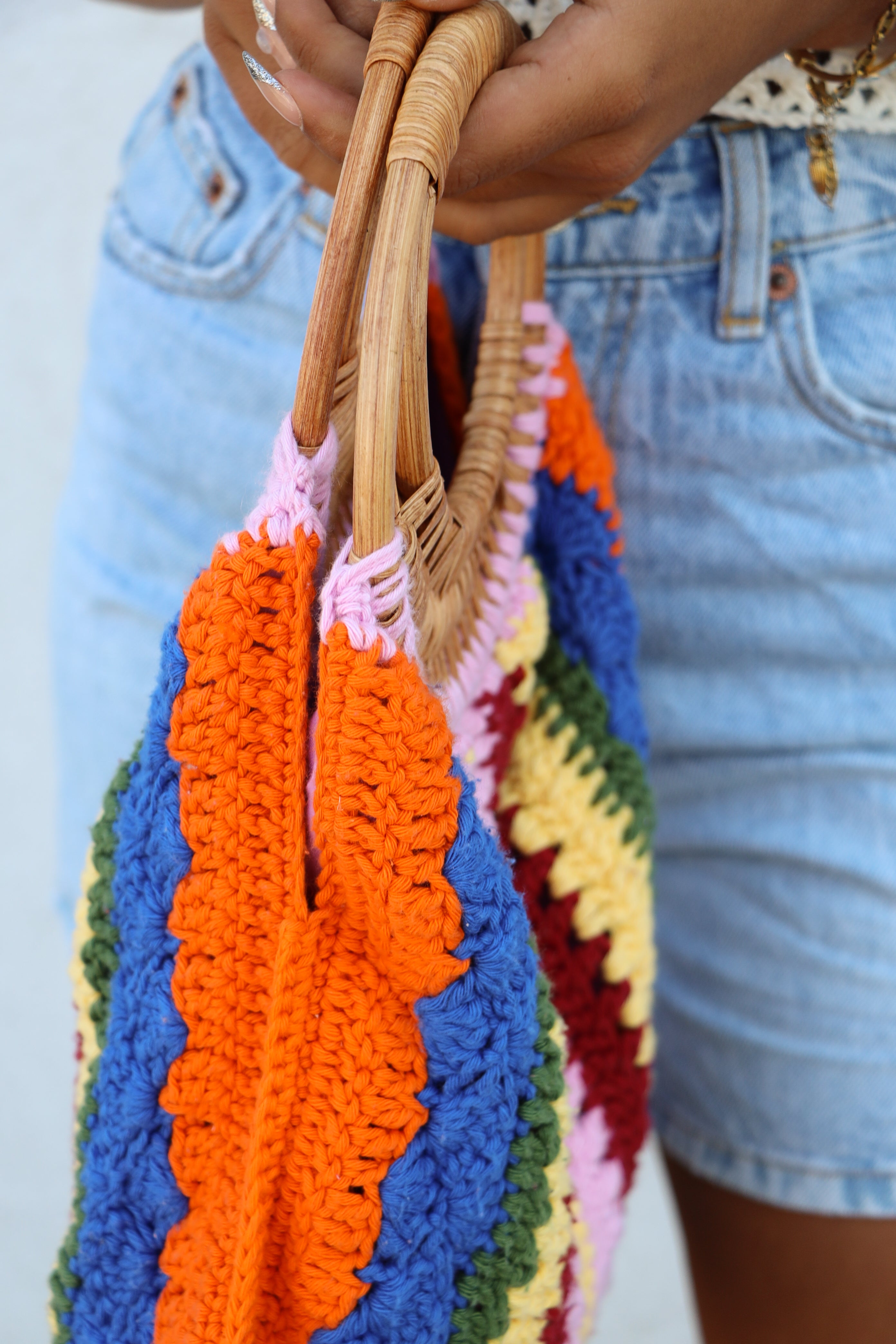 Sac crochet Paulette orange Les Mains de Mamie