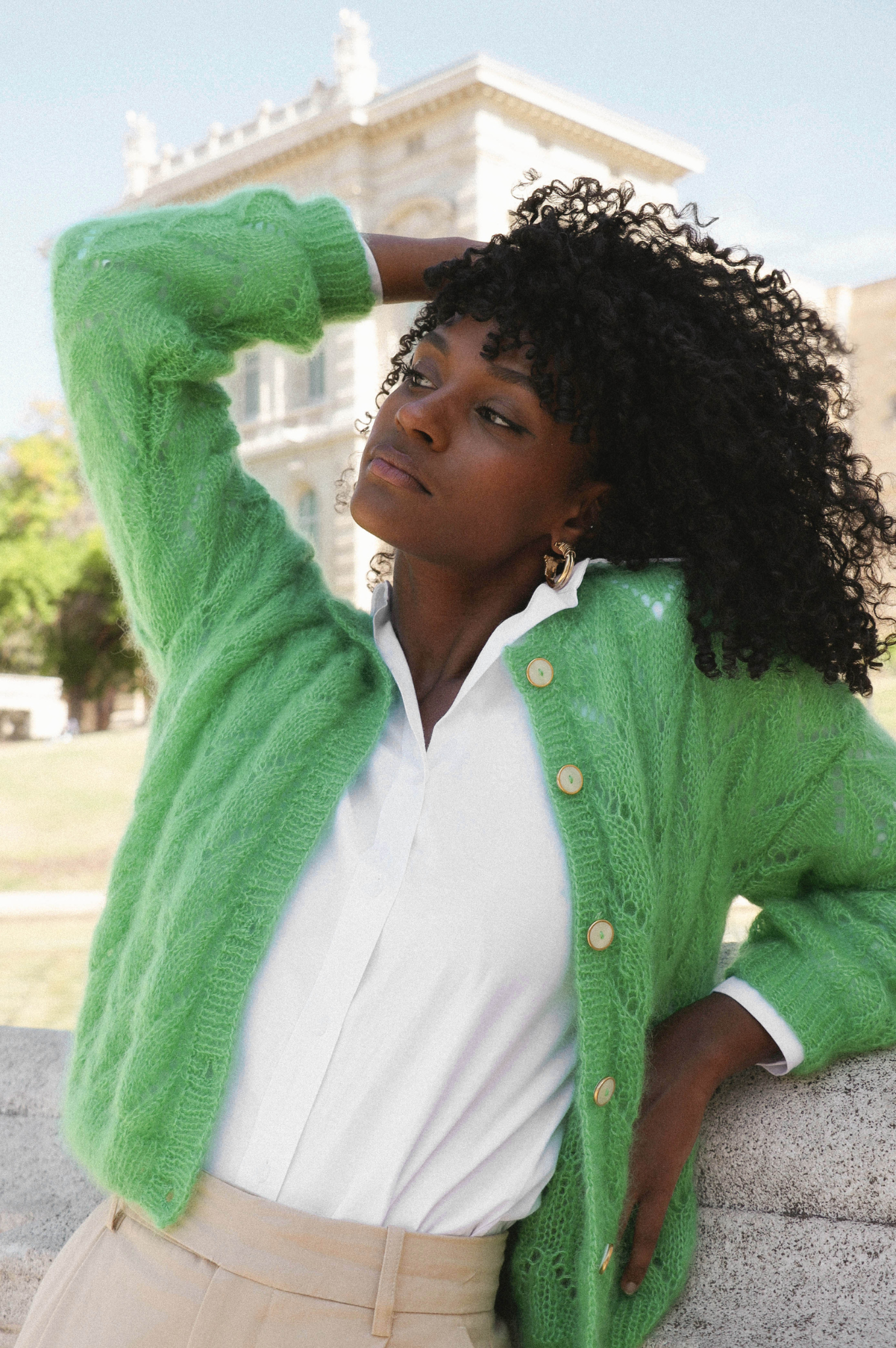 Gilet Claudine vert