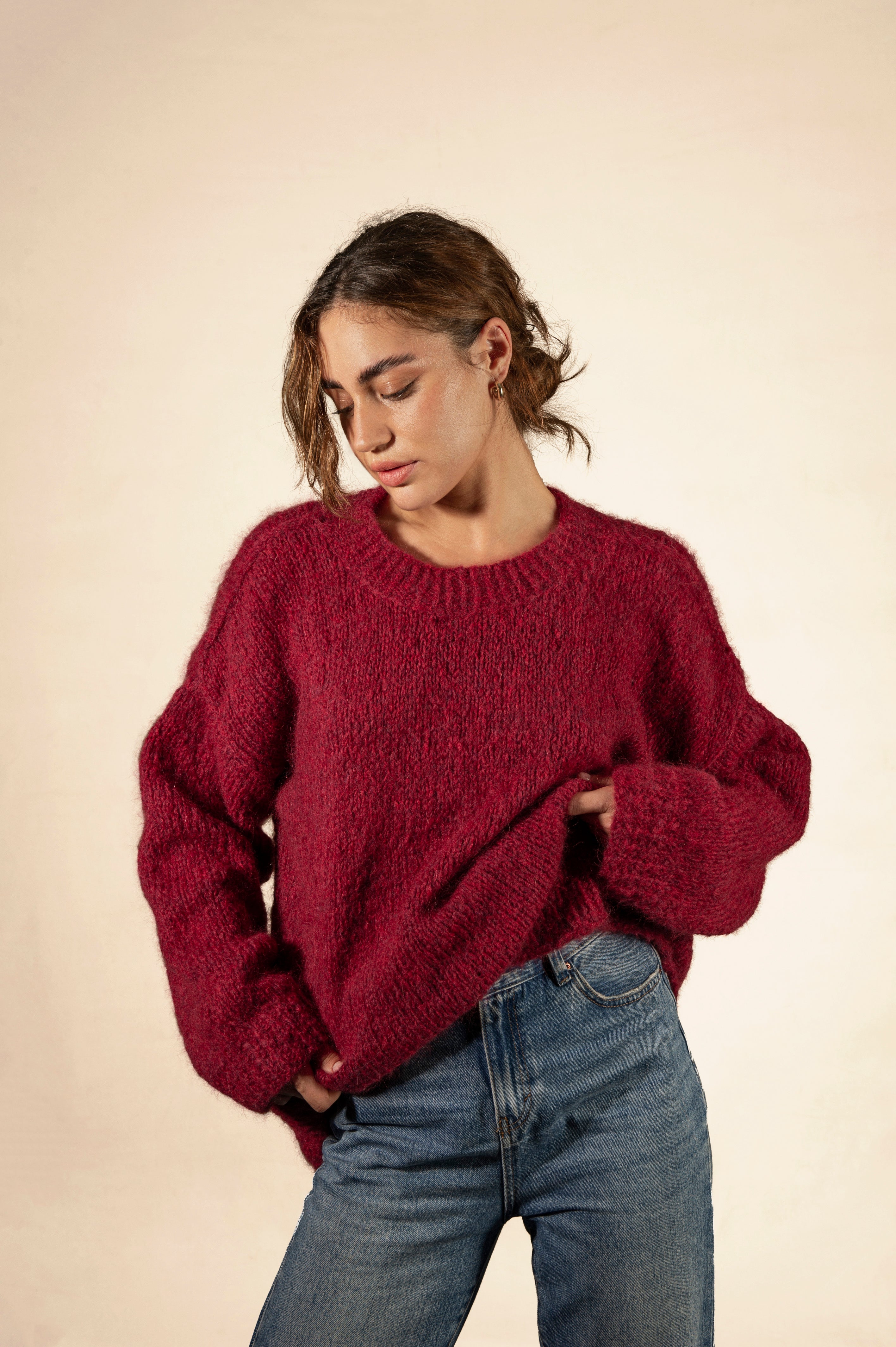 Pull Jacques unisexe rouge