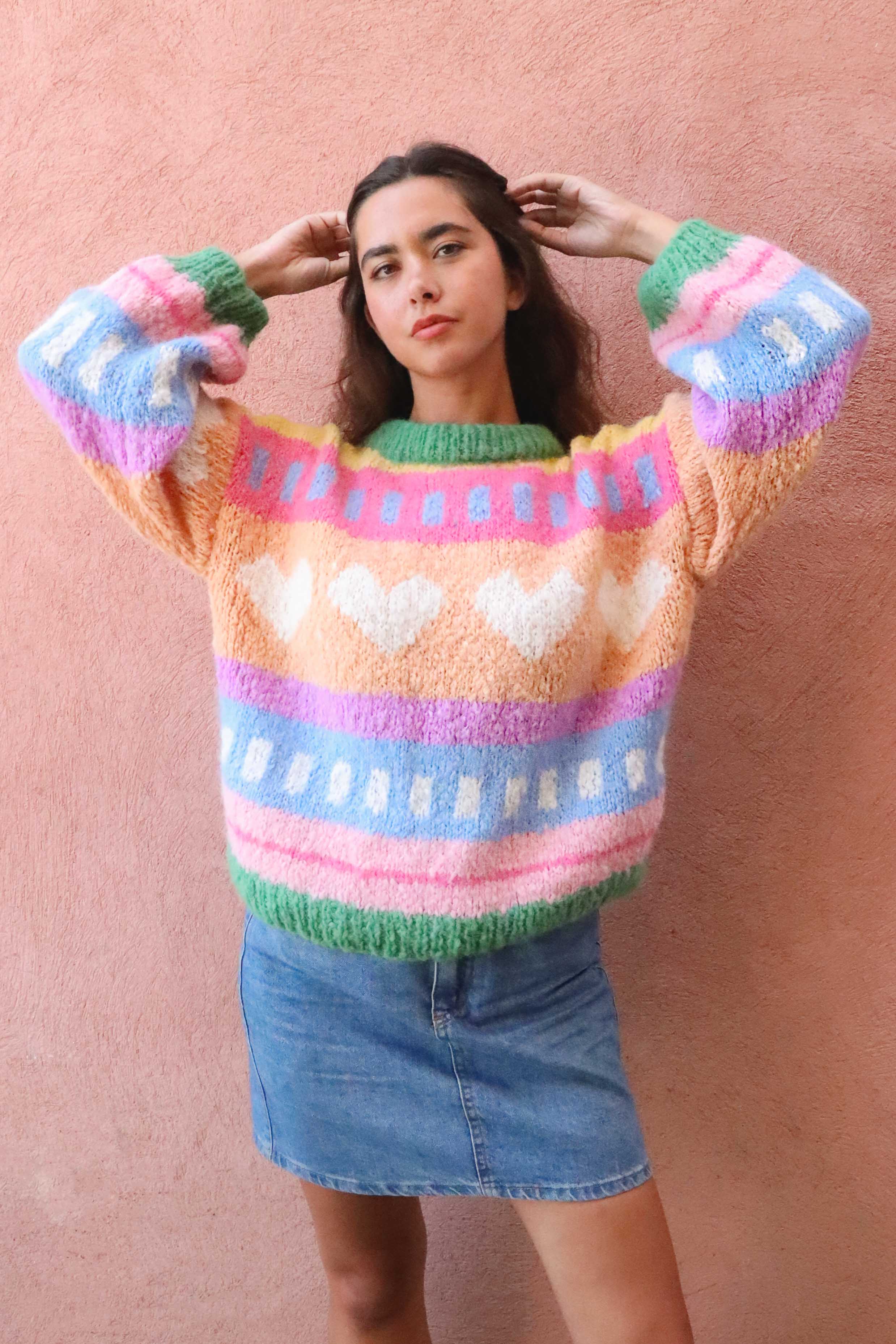 Pull Madeleine multicolore Les Mains de Mamie