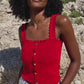 Top crochet Honorine - rouge